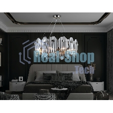 Светильник Ambrella light LH31203/8 SN/SM сатин никель/дымчатый E14*8 max 40W D650*270