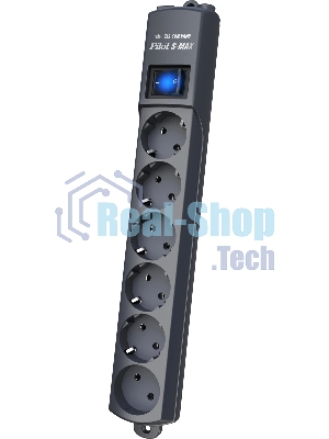 Сетевой фильтр Pilot S Max (5 euros + 1GP), 15A/3.5kVA, automatic, 7 m, graphite