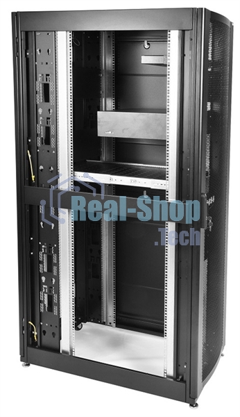 Шкаф серверныйЦМО! ПРОФ напольный 42U (800x1200) дверь перфорированная 2 шт., черный, в сборе (ШТК-СП-42.8.12-44АА-9005)