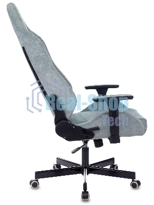 Кресло игровое Бюрократ Knight N1 Fabric серо-голубой Light-28 с подголов. крестовина металл