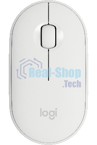 Мышь беспроводная Logitech Pebble M350 белый, 1000 dpi, радиоканал, Bluetooth, USB, кнопки - 3