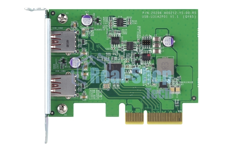 Карта расширения QNAP QXP-10G2U3A USB Dual Port Adapter, 2 x 10Gb/s USB 3.2 Gen 2, PCIe Gen3 x2