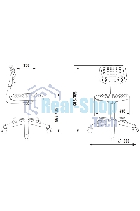 Кресло детское Бюрократ CH 200 белый пластик крестов. пластик