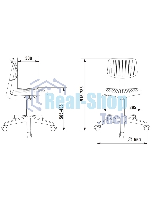 Кресло детское Бюрократ CH 200 белый пластик крестов. пластик