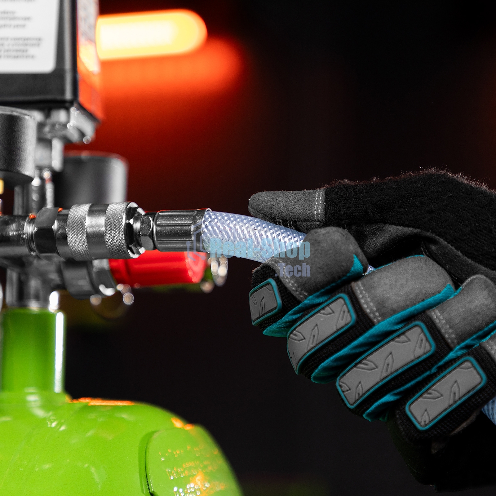 Шланг пневматический ПВХ, 10x16мм, 18 бар, армированный, прозрач., быстросъем, 30м Stels