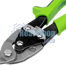 Ножницы по металлу Сибртех, 250 мм, левый рез, сталь С55,двухкомпонентные рукоятки