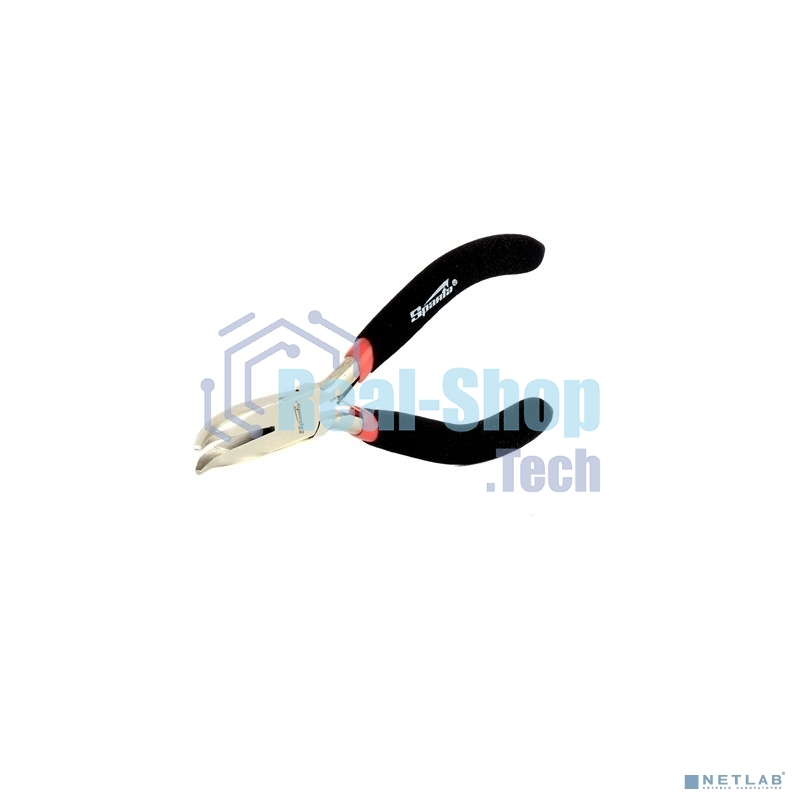 Длинногубцы Sparta Mini, 130 мм, никелированные, изогнутые, авторазжим