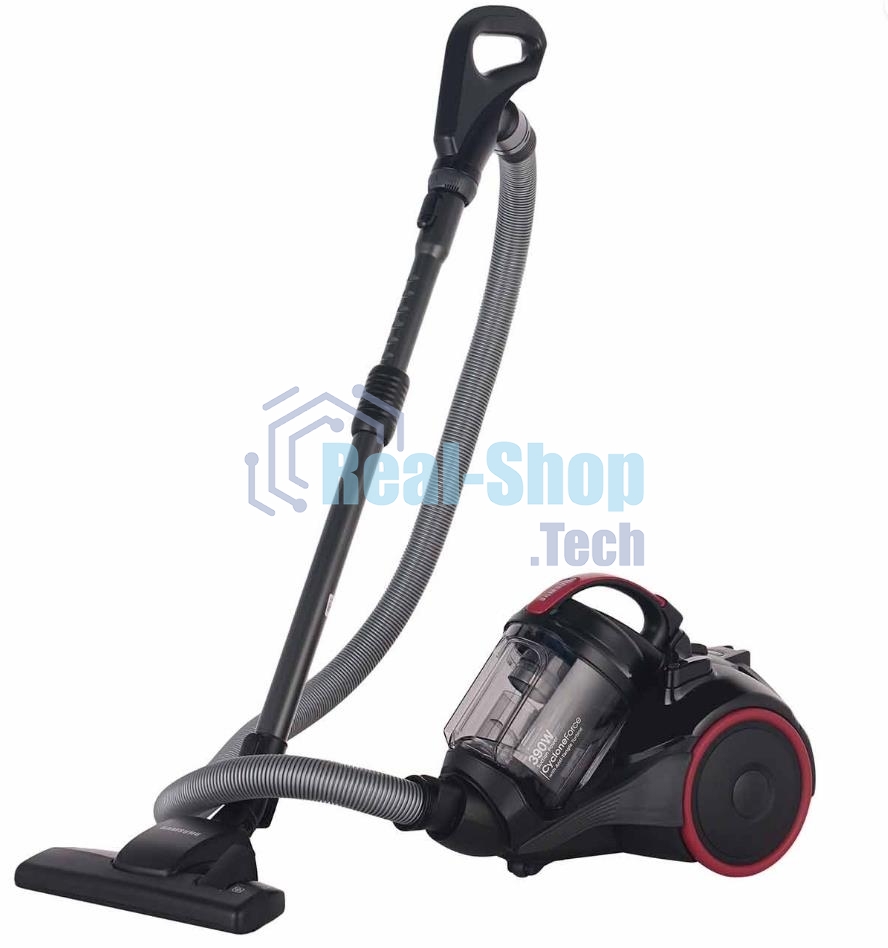 Пылесос Samsung VC15K4116VR/EV красный/черный, 390/1500 Вт, уборка сухая, пылесборник контейнер 1.3 л