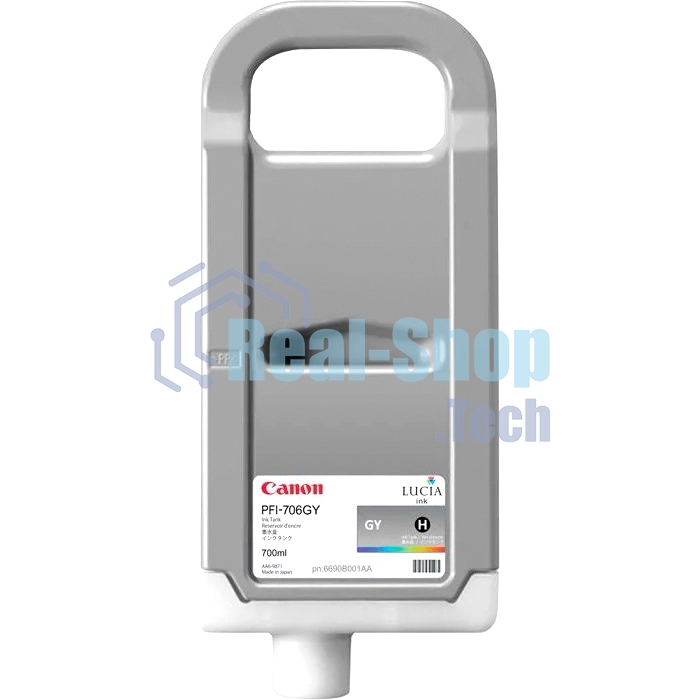 Картридж струйный Canon PFI-706 GY серый (700 мл) для Canon iPF8300S/8400/9400S/9400