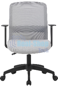 Кресло компьютерное Cactus CS-MC333-GY серый, сиденье серый, сетка/ткань, низк.спин. крестов. пластик, пластик черный