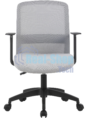 Кресло компьютерное Cactus CS-MC333-GY серый, сиденье серый, сетка/ткань, низк.спин. крестов. пластик, пластик черный