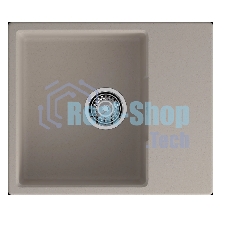 Мойка GRANFEST URBAN 658L 1-чаша+крыло 580x490мм, монтаж: врезной, материал: кварц, песочный