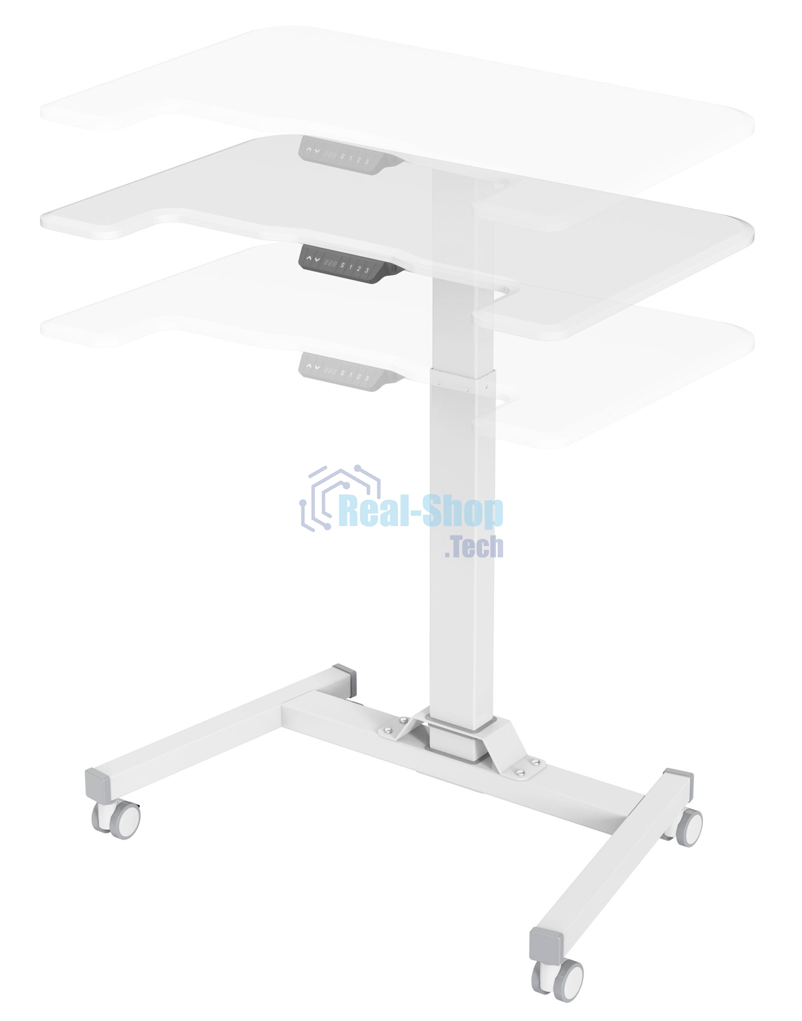 Стол для ноутбука Cactus VM-FDE101 столешница МДФ белый 80x60x123см (CS-FDE101WWT)