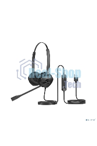 Гарнитура проводная бинауральная USB-гарнитура Fanvil HT302, стерео, HD звук, переходник QD на RJ9