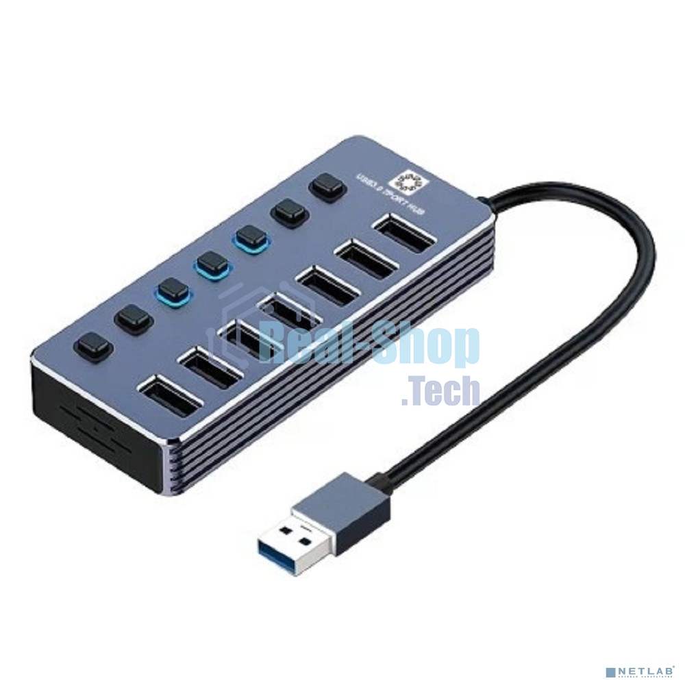Концентратор 5bites HB37-313SL USB3.0 -> 7*USB3.0 / AL / SILVER