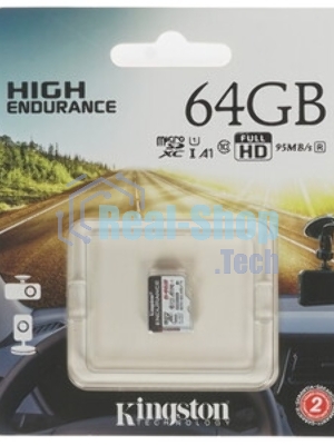 Флеш карта microSD 64Gb Kingston microSDНC Class 10 A1 UHS-I Endurance 95R/30W Card Only