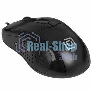 Мышь проводная Oklick 305M черный, 1000 dpi, USB, кнопки - 3