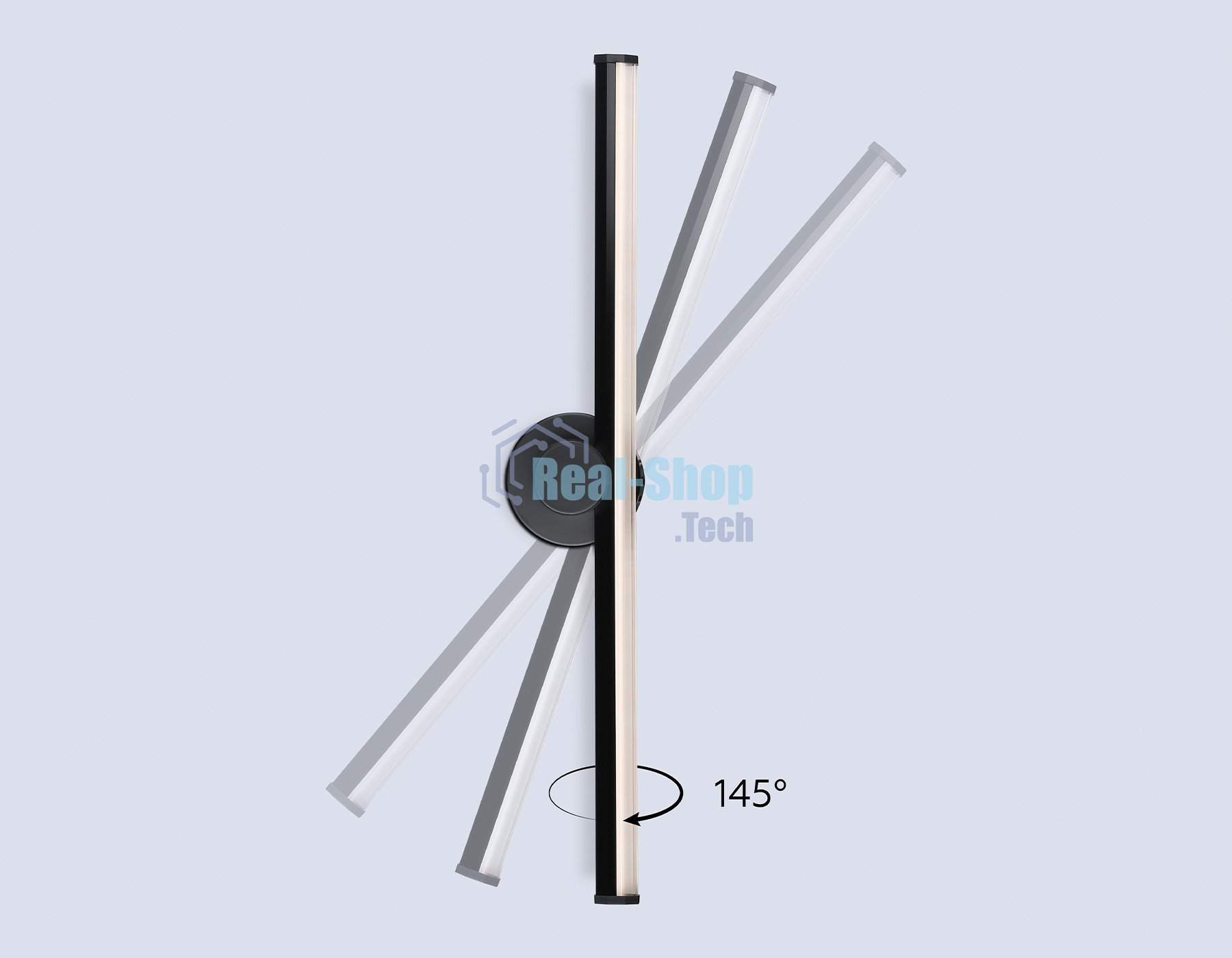Светильник Ambrella light FL6102 BK черный 14W 3000K-6400K 605*100*60