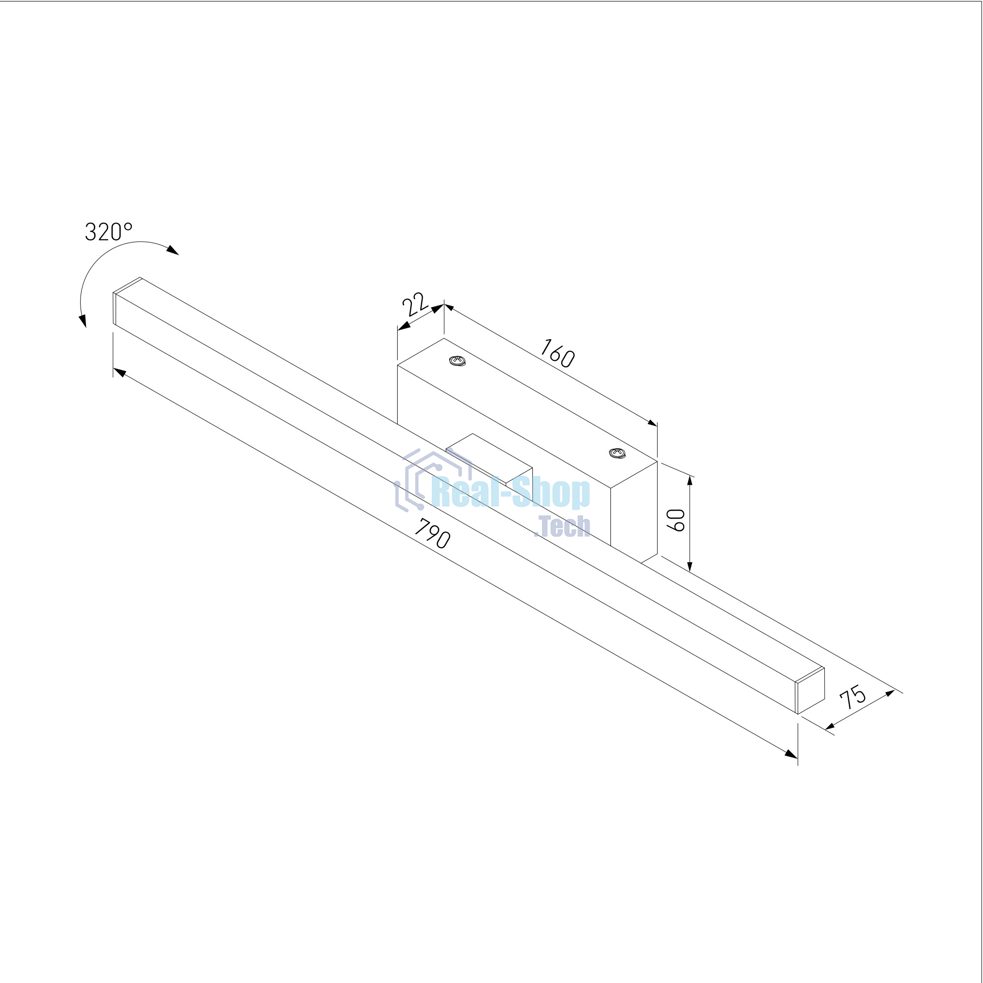 40157/LED / Светильник настенный светодиодный Rino белый