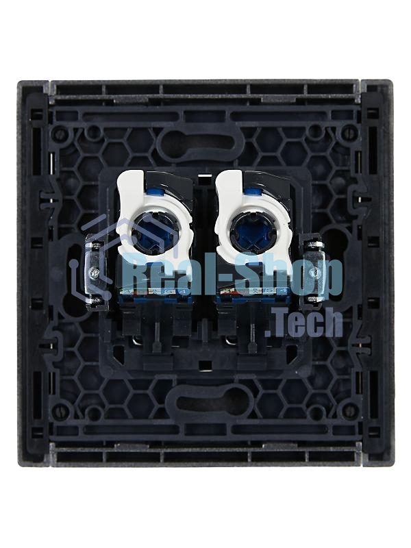 Розетка компьютерная IEK FORTE&PIANO FP534 2-ая RJ45 кат.6 сталь