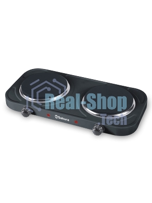 Плита настольная электрическая Sakura ПЭ-04В 2000Вт 154/154мм 2конф/диск