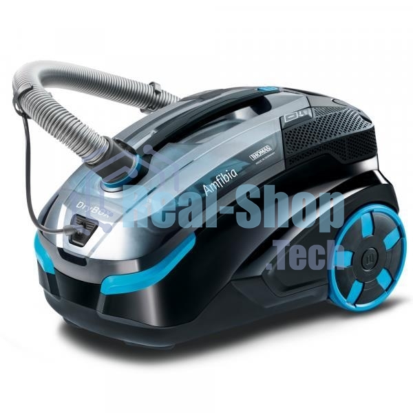 Моющий пылесос Thomas DryBOX Amfibia черный/голубой, 325/1700 Вт, уборка влажная/сухая/сбор жидкости, пылесборник контейнер 2.6 л