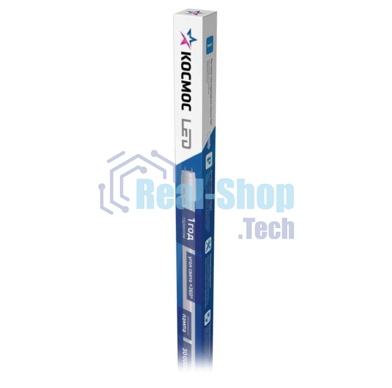 Лампа светодиодная 10Вт 220В G13 4000К GLASS 600мм T8 Космос Lksm_LED10wG13T840GL