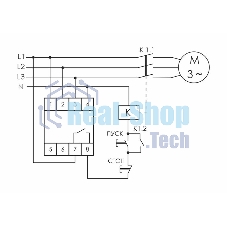 Реле контроля наличия; ассимметрии и чередования фаз CKF-B (монтаж на DIN-рейке 35мм; задержка отключения 3-5с; 3х400/230В+N 2А 1Z) F&F EA04.002.002