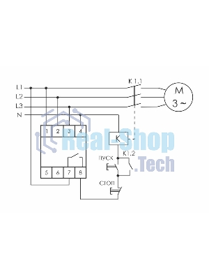 Реле контроля наличия; ассимметрии и чередования фаз CKF-B (монтаж на DIN-рейке 35мм; задержка отключения 3-5с; 3х400/230В+N 2А 1Z) F&F EA04.002.002
