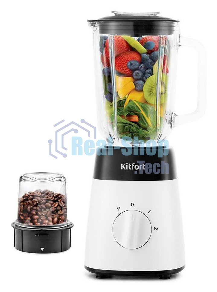 Блендер Kitfort КТ-1381, стационарный, белый