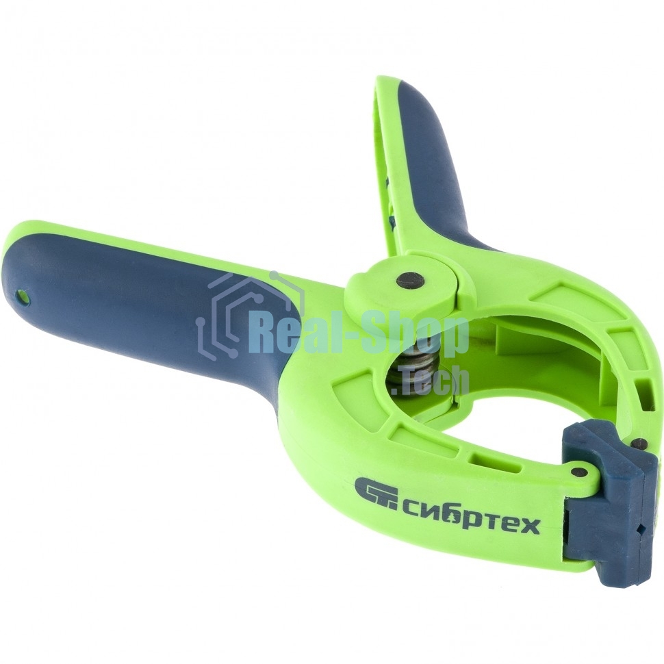 Струбцина Сибртех клещеобразная, пл, корп 2-х комп, рукоятки, усиленная пружина,2-3/4