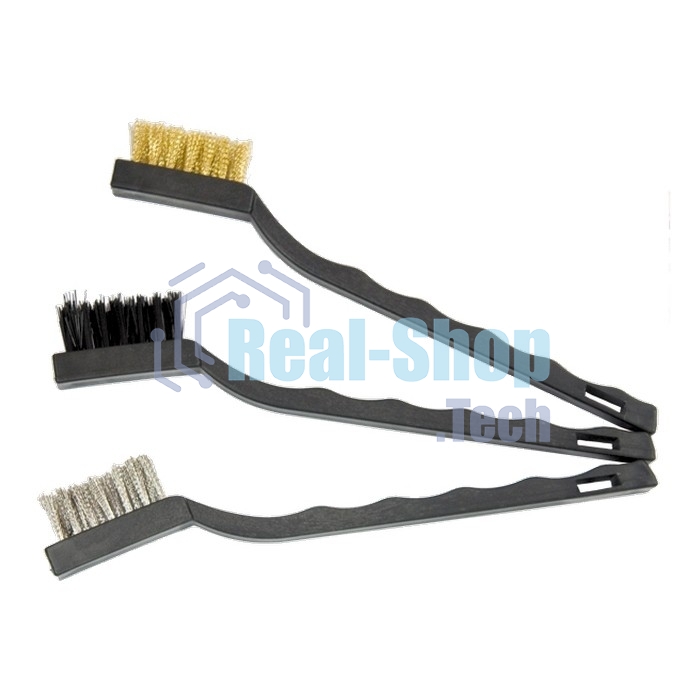 Набор щеток Matrix, 3 шт., металлические с пластмассовой ручкой, малые