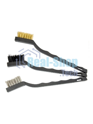 Набор щеток Matrix, 3 шт., металлические с пластмассовой ручкой, малые