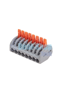 Универсальная клемма Rexant СМК 222-418, 8-проводная серая 0,08-2,5/4мм² (20 шт/уп)