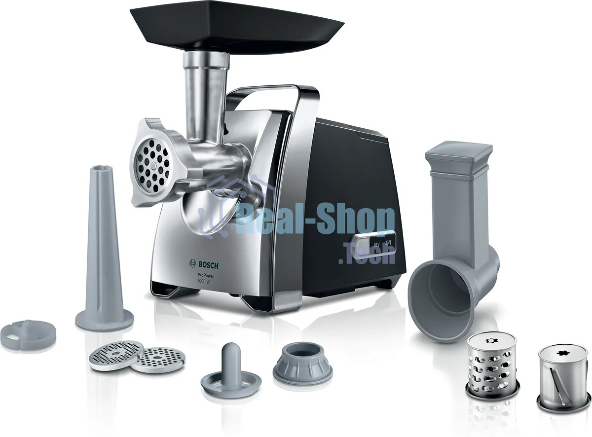 Мясорубка электрическая Bosch MFW67440 2000Вт черный/серебристый