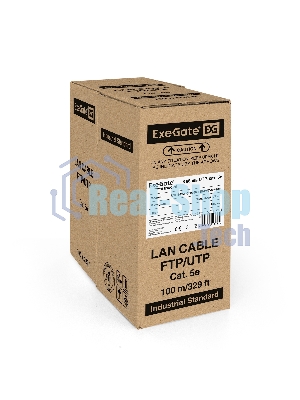Кабель ExeGate Special UTP 4 пары кат.5e CCA, 26AWG, бухта 100м, серый, PVC