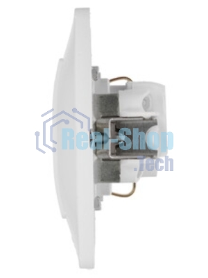 Systeme Electric Glossa Бел Розетка с/з со шторками (в сборе с рамкой)