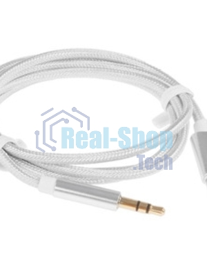 Кабель-переходник USB Cablexpert CCAB-CM35M-1M-W, Type-C/Jack3.5, Mobile, 1м, белый, коробка