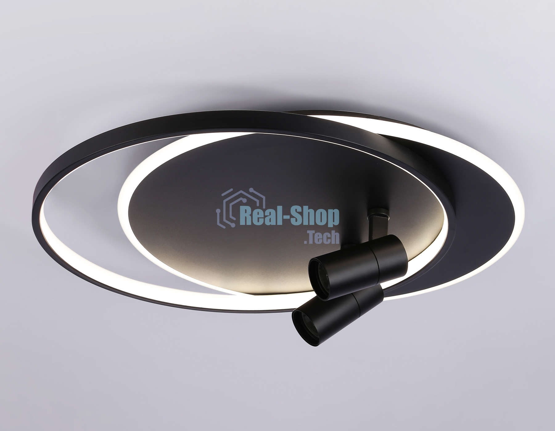 Светильник Ambrella light FL51393/1+2 BK черный 3000K-6400K 65W 560*480*120 (ПДУ РАДИО 2.4G)