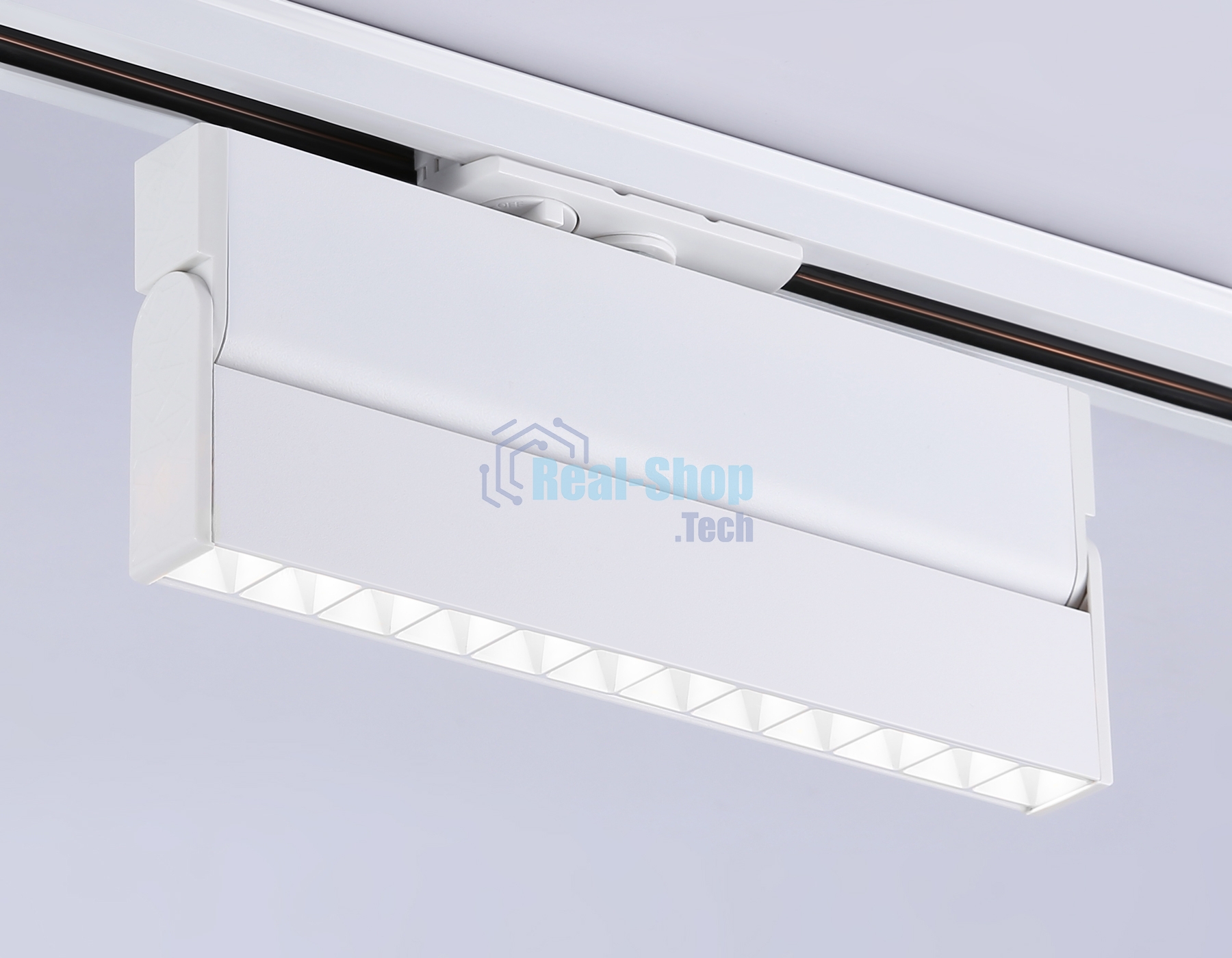 Трековый однофазный светодиодный светильник Ambrella light GL6816 WH белый LED 12W 4200K 24° 230*22*87