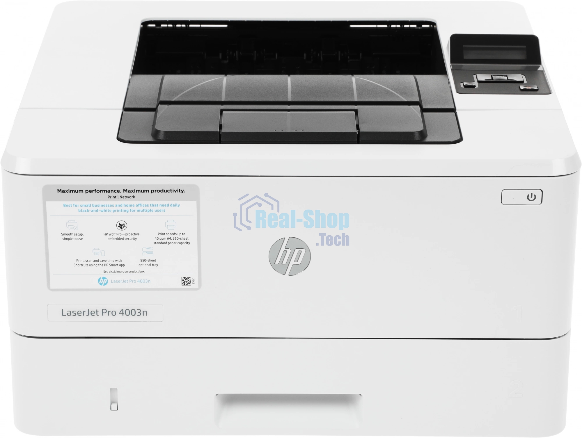 Принтер лазерный HP LaserJet Pro 4003n (2Z611A), A4, ч/б, печ. до 40 стр/мин., 1200 x 1200 dpi, USB, RJ-45, Air Print, Mopria