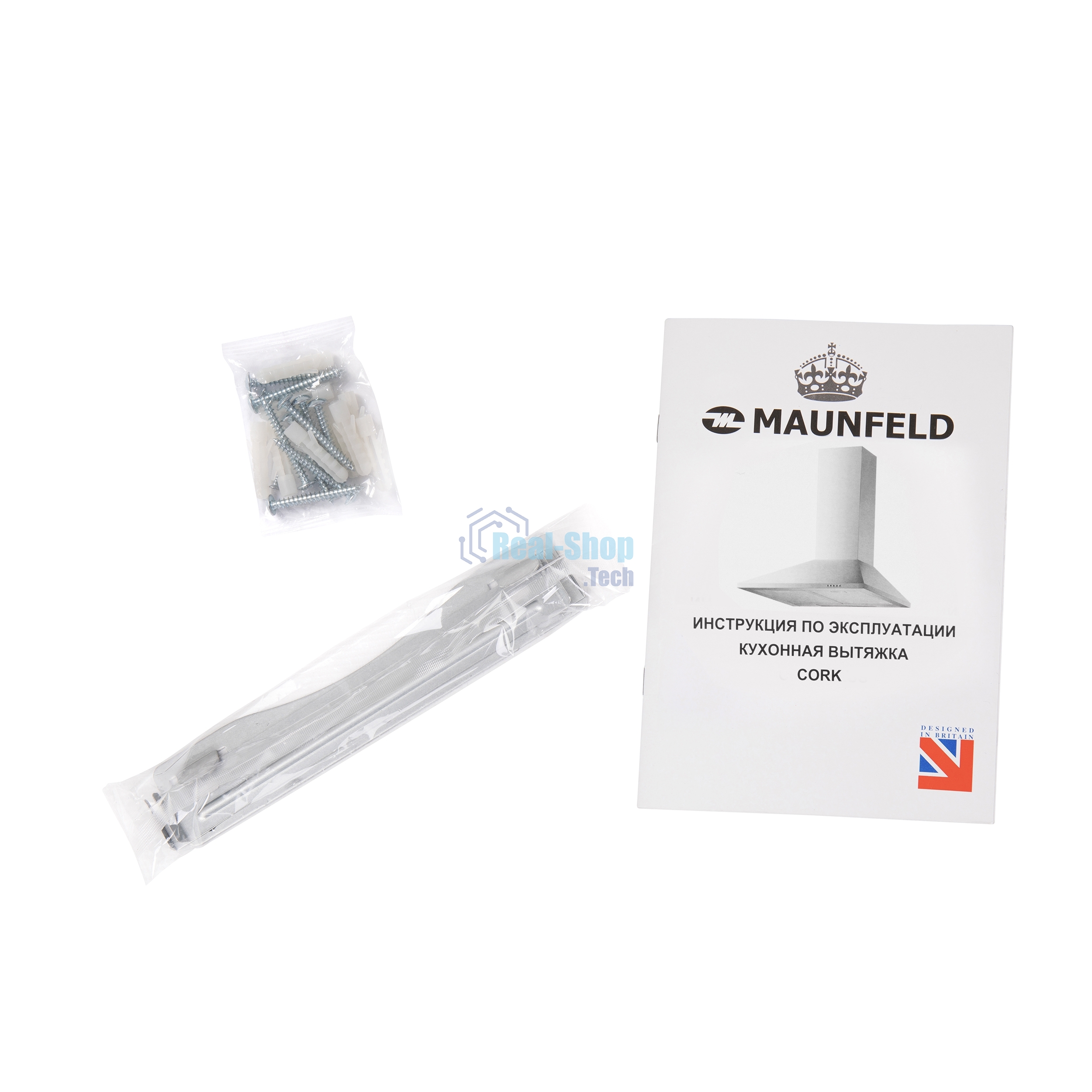 Вытяжка купольная Maunfeld Cork 60, белый, 60 см, 620 куб. м/ч, 47 дБ