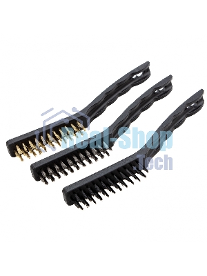 Набор щеток Matrix, 3 шт., металлические с пластмассовой ручкой, большие
