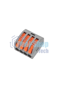 Универсальная клемма Rexant СМК 222-414, 4-проводная серая 0,08-2,5/4 мм² (блистер 10 шт/уп)