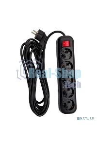 Сетевой фильтр 5bites SP5B-350 5S/3*1.5MM2/16A/ABS/5M/черный