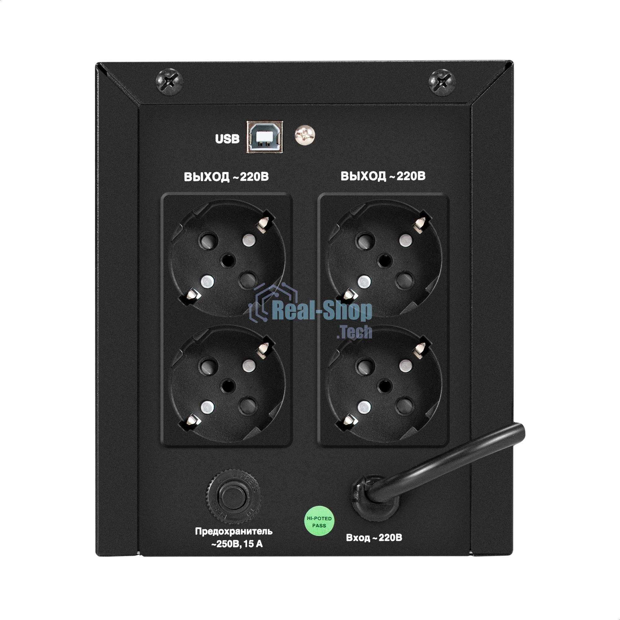 Источник бесперебойного питания ExeGate Smart LB-2200.LCD.AVR.4SH.USB (2200VA/1300W, цветной LCD, AVR, 4*Schuko, USB, батарея 12V 9Ah - 2 шт., металлический корпус, Black)