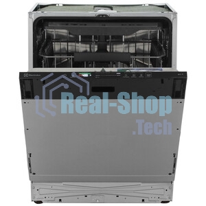 Встраиваемая полногабаритная посудомоечная машина Electrolux KEGB9420W, загрузка на 15 комплектов посуды, сенсорное управление, 8 программ, 59.6x55x82 см, черный , сушка: с открыванием дверцы/с теплообменником, индикация на полу: проекция диспле
