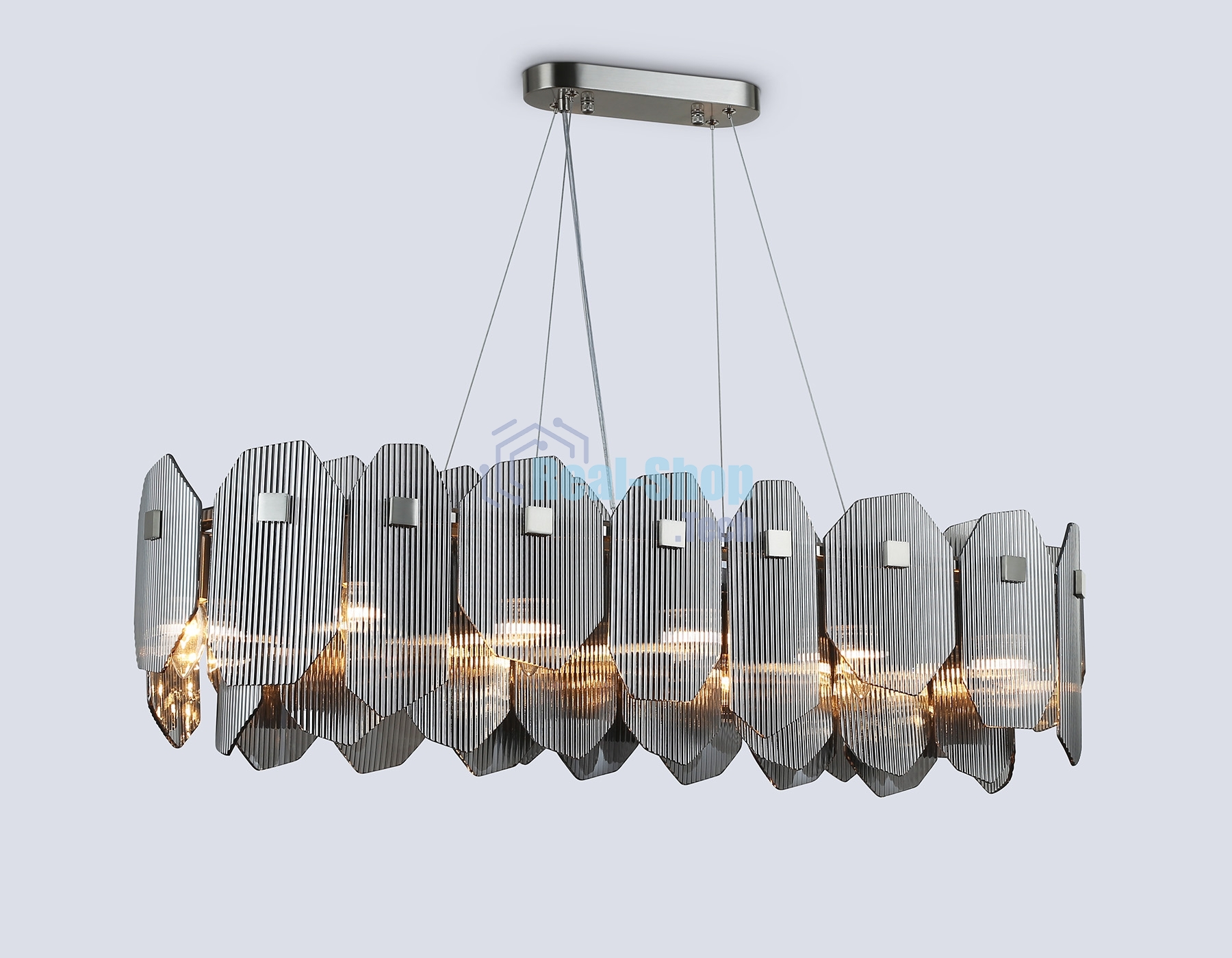 Светильник Ambrella light LH31205/12 SN/SM сатин никель/дымчатый E14*12 max 40W 1000*340*270