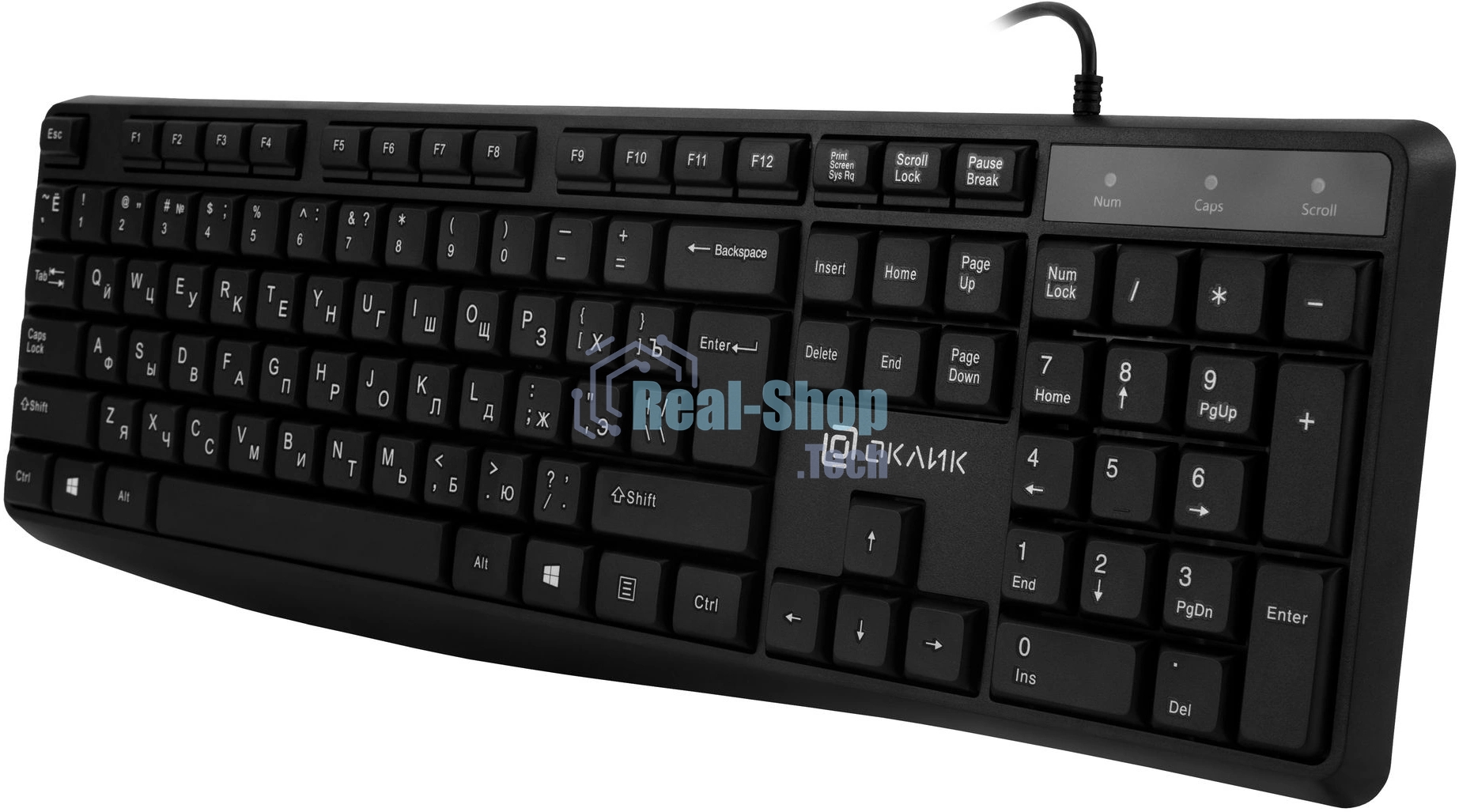 Клавиатура проводная Oklick 145M, USB, черный
