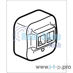 Электроустановочные изделия Legrand 782228 Двойная розетка RJ45 (Белая)